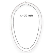 Taraash 925 Sterling Silver Fox Tail Chain For Men A2C60SQ20IN - Taraash