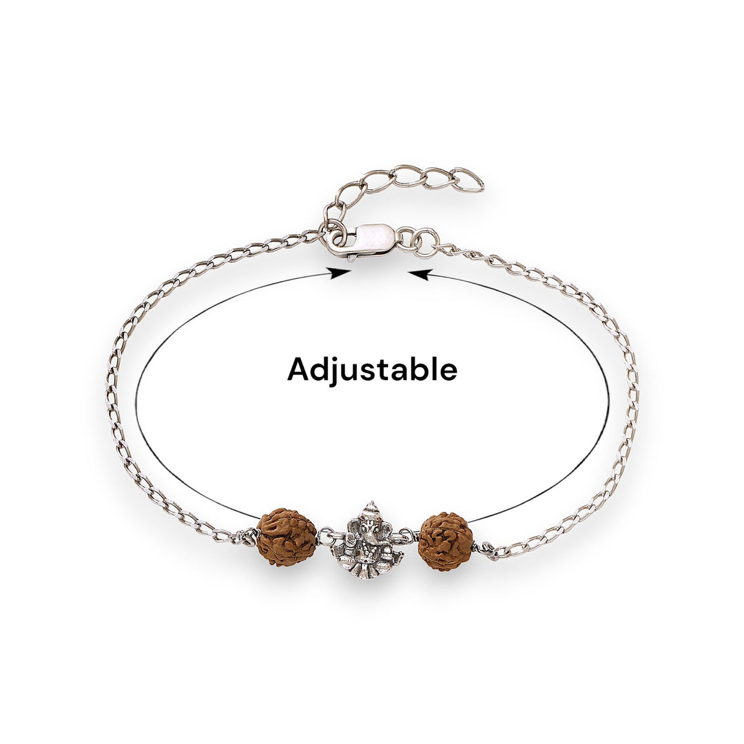 Taraash 925 Sterling Silver Ganpati Rakhi Bracelet - Taraash