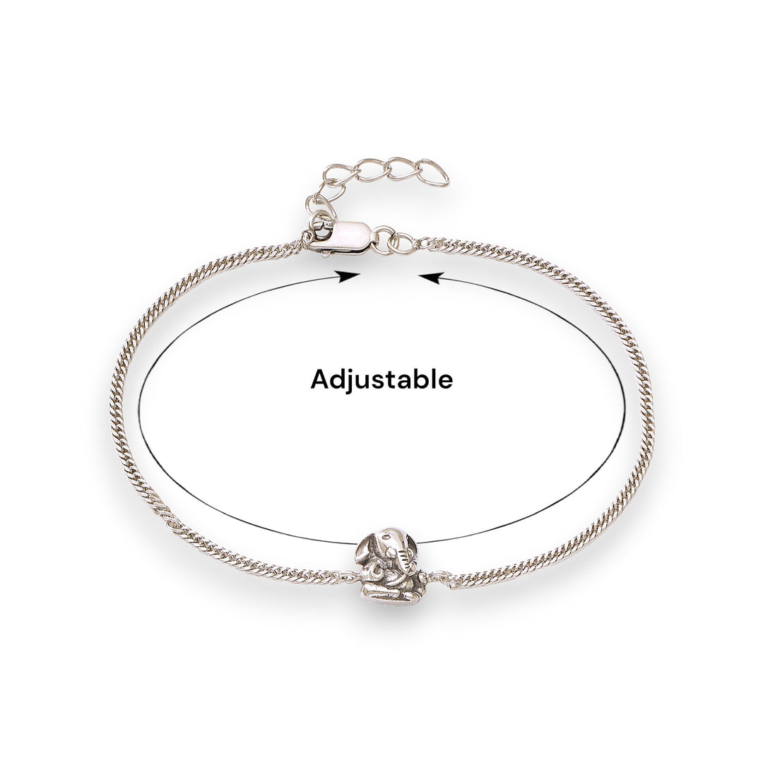 Taraash 925 Sterling Silver Ganpati Rakhi Gift For Brother - Taraash