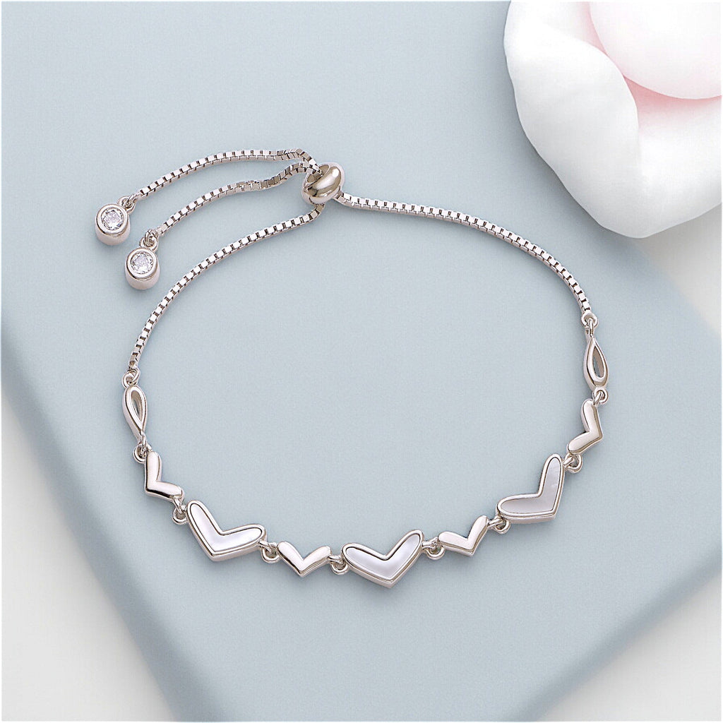 Silver heart bracelets hotsell