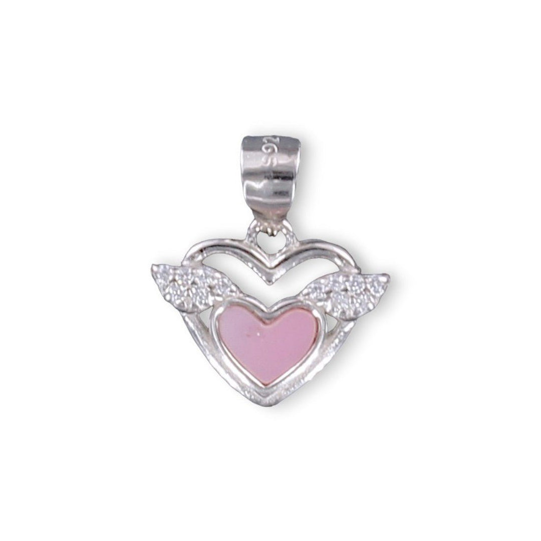 Taraash 925 Sterling Silver Heart Wing Pendant & Chain for Women - Taraash