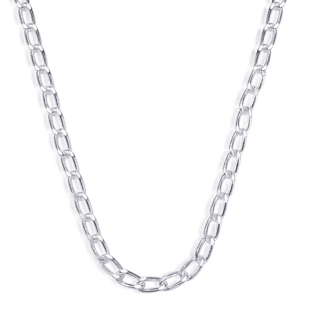 Taraash 925 Sterling Silver Long Curb Chain For Men ALCD12020IN - Taraash