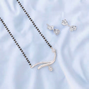 Taraash 925 Sterling Silver Mangalsutra with Earring for Women - Taraash