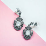 Taraash 925 Sterling Silver Marcasite Earrings For Women - Taraash