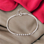 Load image into Gallery viewer, Taraash 925 Sterling Silver Multi Chain Beaded 7.5 Inch Bracelet for Women/Girls - Taraash
