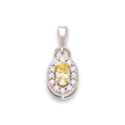 Taraash 925 Sterling Silver Oval Shape Pendant Set For Women - Taraash