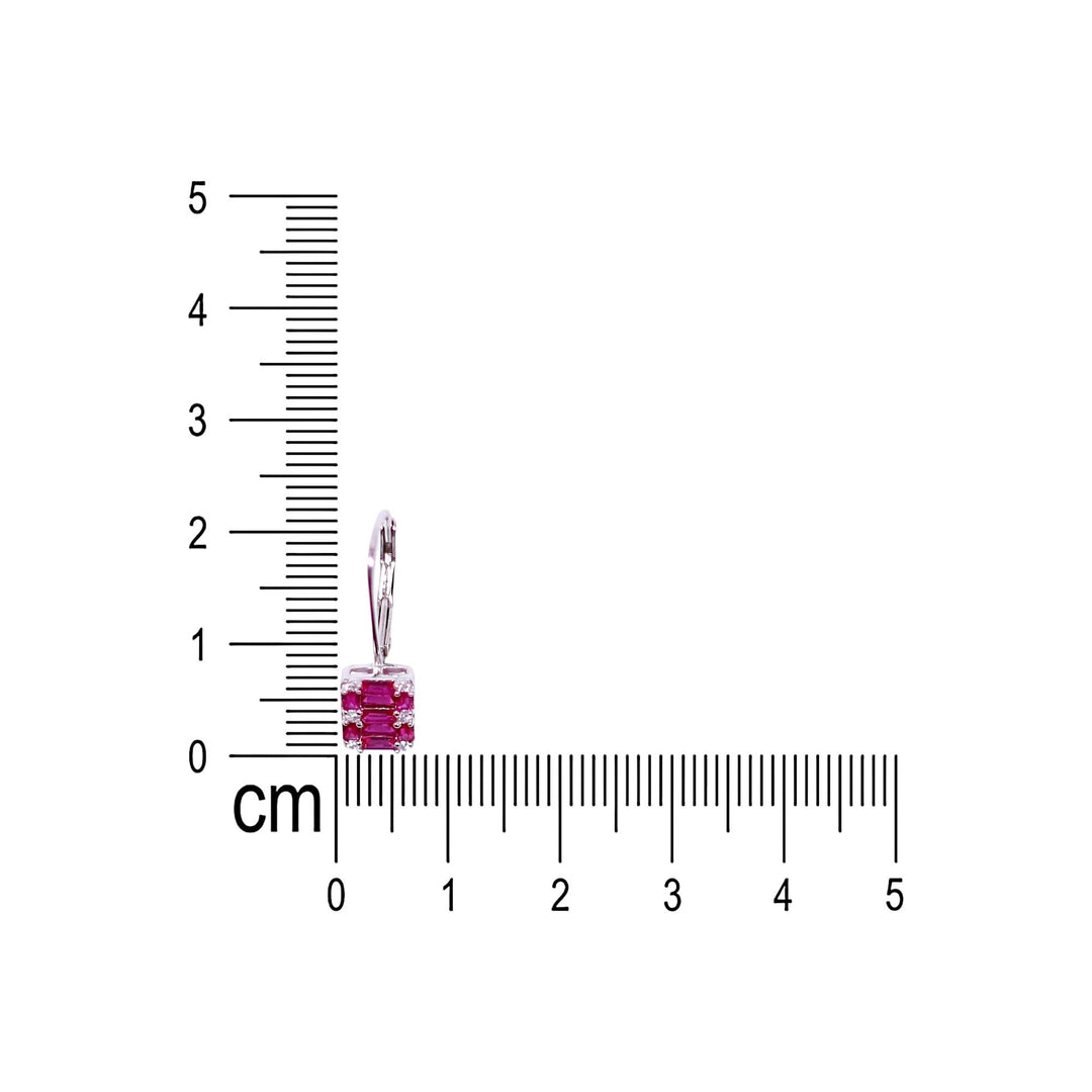 Taraash 925 Sterling Silver Pink Baguette Stone & CZ Dangle Jewelry Set for Women - Taraash