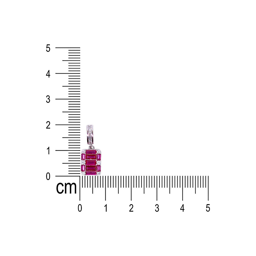 Taraash 925 Sterling Silver Pink Baguette Stone & CZ Dangle Jewelry Set for Women - Taraash