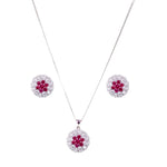 Load image into Gallery viewer, Taraash 925 Sterling Silver Pink Baguette Stone with CZ Jewelry Set for Women - Taraash

