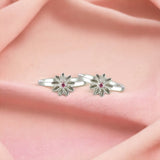 Taraash 925 Sterling Silver Pink Cz Floral Toe Ring For Women - Taraash