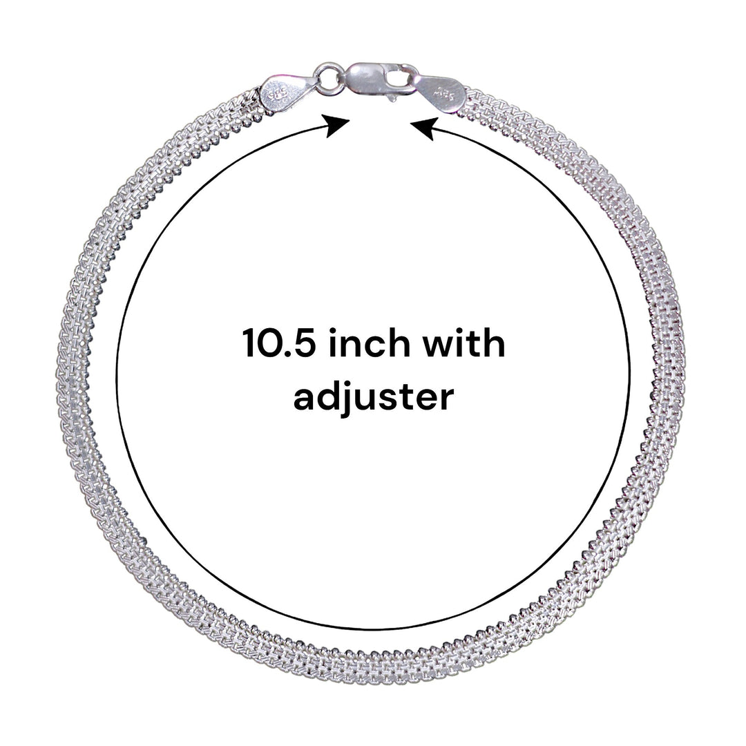 Taraash 925 Sterling Silver Plain Ball Anklets For Women - Taraash