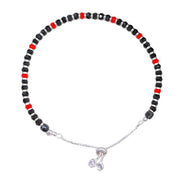 Taraash 925 Sterling Silver Red Black Beaded Bracelet for Women - Taraash