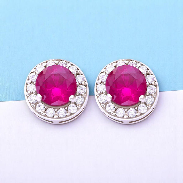 Taraash 925 Sterling Silver Round Cz Stud For Women - Taraash