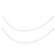 Taraash 925 Sterling Silver Single Line plain Anklets For Women CMR351L210H - Taraash