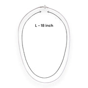 Taraash 925 Sterling Silver Square Compact Neck Chain For Women ACMS4518IN - Taraash