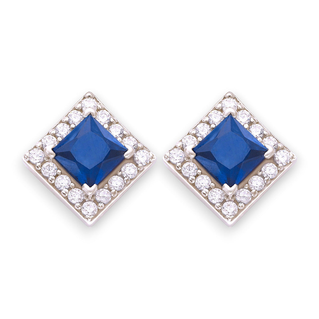 Taraash 925 Sterling Silver Square Shape Stud Earrings For Women - Taraash