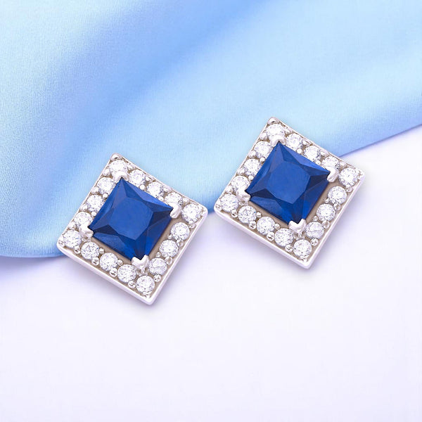 Taraash 925 Sterling Silver Square Shape Stud Earrings For Women - Taraash