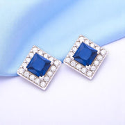 Taraash 925 Sterling Silver Square Shape Stud Earrings For Women - Taraash