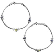 Taraash 925 Sterling Silver Star Colourful Anklet For Kids - Taraash