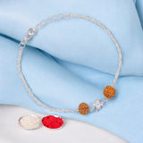 Taraash 925 Sterling Silver Swastik Rakhi For Brother - Taraash
