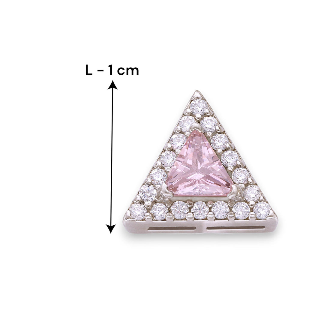 Taraash 925 Sterling Silver Triangle Shape Stud Earrings For Women - Taraash