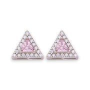 Taraash 925 Sterling Silver Triangle Shape Stud Earrings For Women - Taraash