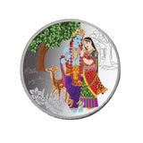 Taraash 999 Purity 20Gm RadhaKrishna with Deer Silver Coin With Gift Packaging By ACPL - Taraash