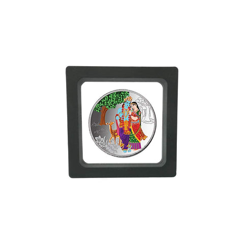 Taraash 999 Purity 20Gm RadhaKrishna with Deer Silver Coin With Gift Packaging By ACPL - Taraash