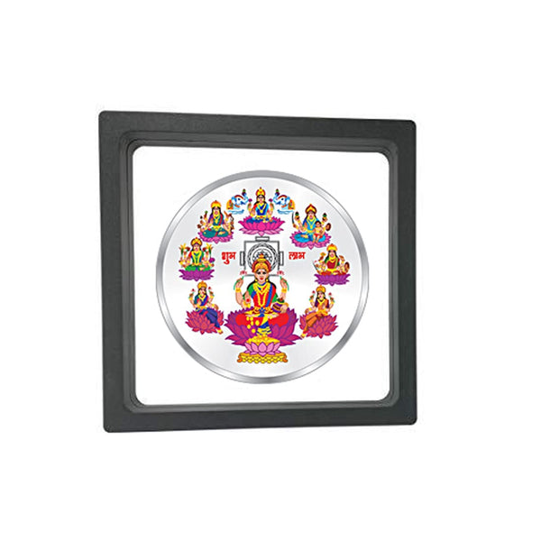Taraash 999 Purity 50 gram Goddess Ashtalakshmi Coin With Packaging By ACPL | Silver Coin | Coin For Gifting - Taraash