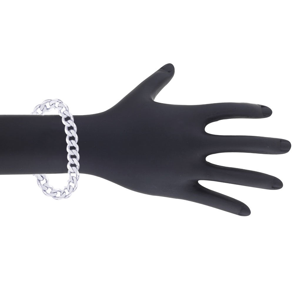 Taraash Curb 925 Sterling Silver Bracelet For Men ACDH3506C8HIN - Taraash