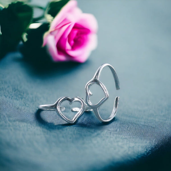 Taraash Heart 925 Sterling Silver Toe Ring For Women LR0717S - Taraash