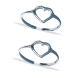 Taraash Heart 925 Sterling Silver Toe Ring For Women LR0717S - Taraash