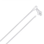 Load image into Gallery viewer, Taraash Singal Line Plain Ending with Floral Charm 925 Silver Anklet For Women AN0554S - Taraash
