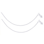 Load image into Gallery viewer, Taraash Singal Line Plain Ending with Floral Charm 925 Silver Anklet For Women AN0554S - Taraash
