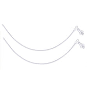 Taraash Singal Line Plain Ending with Floral Charm 925 Silver Anklet For Women AN0554S - Taraash