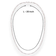 Taraash Sterling Silver Chain With Interlinks For Men AFGH1006C20IN - Taraash