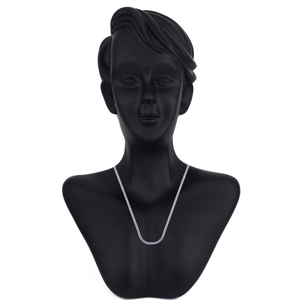 925 Sterling Silver Curb Design Chain for Men in 20 inches