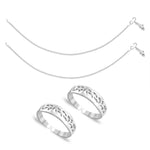 Load image into Gallery viewer, Taraash Sterling Silver Combo of Anklet &amp; Toe Ring For Women COMBO ANTR 81 - Taraash
