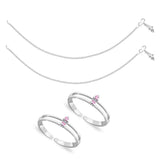 Taraash Sterling Silver Combo of Anklet & Toe Ring For Women COMBO ANTR 83 - Taraash