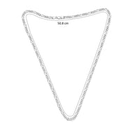 Taraash Sterling Silver Exquisite Figaro Chain For Men AFGH1206C20IN - Taraash