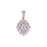 Taraash Women's Jewelry Set - Sterling Silver CZ Rose Gold Diamond Shape - 925 Silver with Rose Gold Plating - Taraash