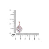 Taraash Women's Jewelry Set - Sterling Silver CZ Rose Gold Diamond Shape - 925 Silver with Rose Gold Plating - Taraash