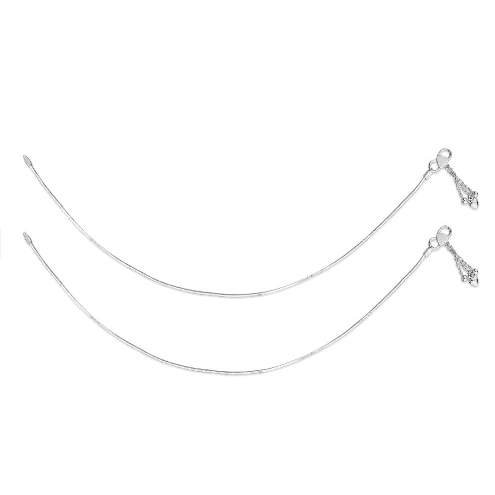 Taraash Sterling Silver Combo Of Anklet & Toe Ring For Women COMBO ANTR 60