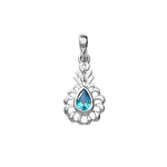 Load image into Gallery viewer, Taraash Sterling Silver Pear Shape Pendant With Chain For Women COMBO PDCH 87