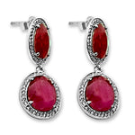 Load image into Gallery viewer, Blisse 925 Silver Pink Ruby Talpe Stone CZ Earring For Women - Taraash