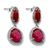 Blisse 925 Silver Pink Ruby Talpe Stone CZ Earring For Women - Taraash