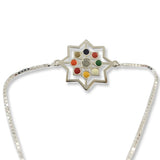Blisse Allure 925 Silver Designer Enamel CZ Rakhi Bracelet For Brother - Taraash