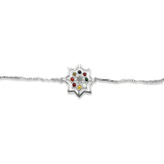 Blisse Allure 925 Silver Designer Enamel CZ Rakhi Bracelet For Brother - Taraash