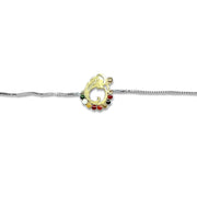 Blisse Allure 925 Silver Gold Plated Ganeshji Rakhi Bracelet for Brother - Taraash