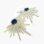 Load image into Gallery viewer, Blisse Allure 925 Silver Stylish CZ Blue Stone Stud Earring For Women - Taraash
